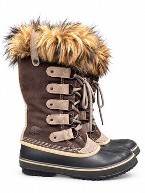Sorel Joan of Arctic Winter Boots Women's 7 Waterproof Suede Faux Fur Snow Boots